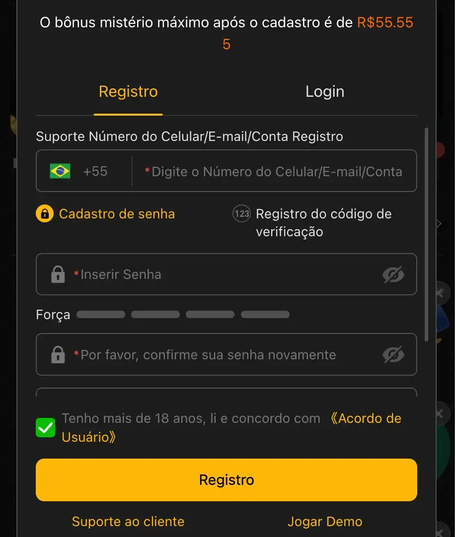 5rr registro e login